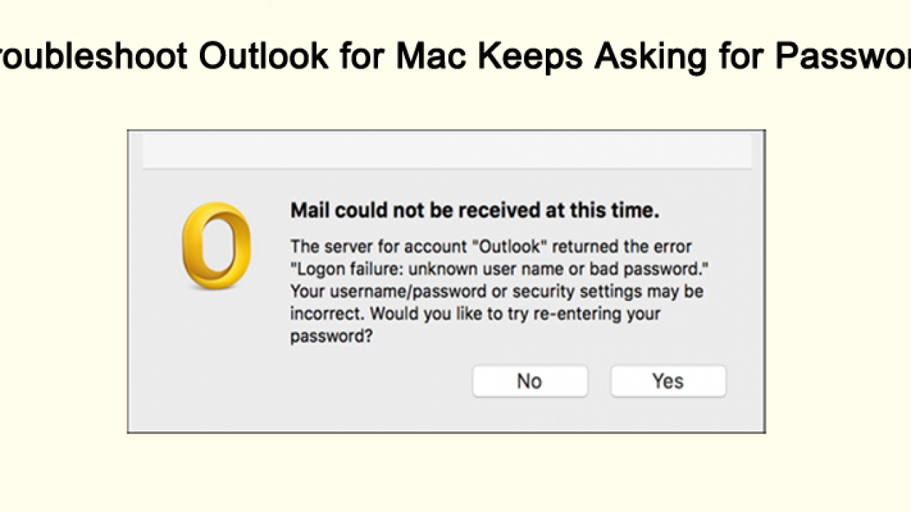 outlook 2011 for mac mail could niot be received at this time.